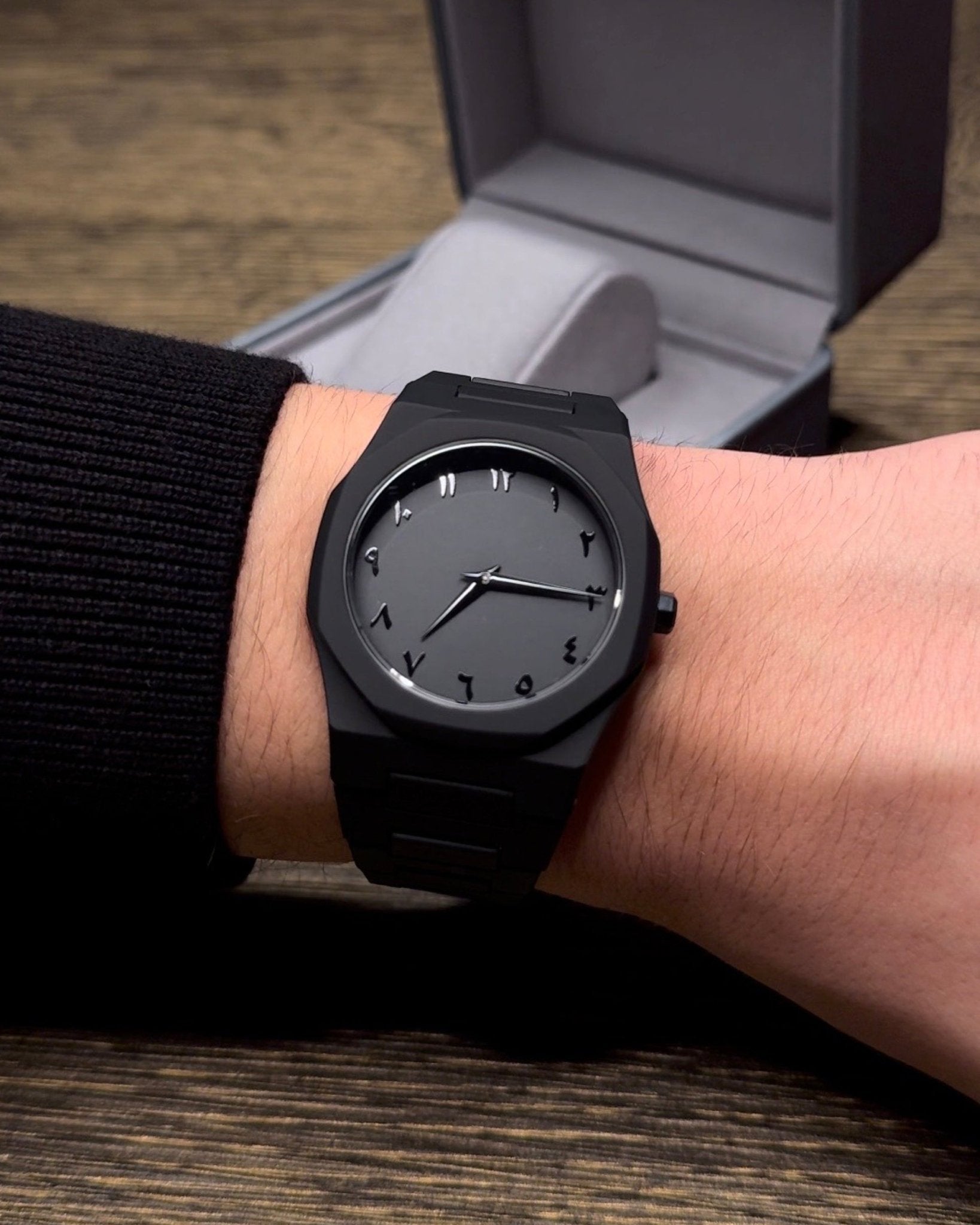 Stainless Steel Arabic Dial Watch — view 3